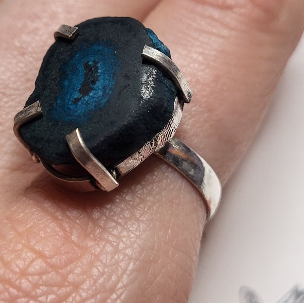 Druzy Quartz Ring - Size 8